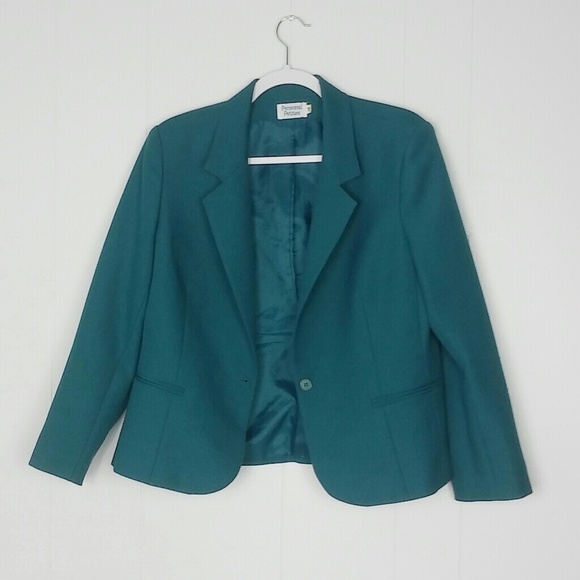 Personal Petites Jackets & Blazers - Personal Petites Teal Blazer 16